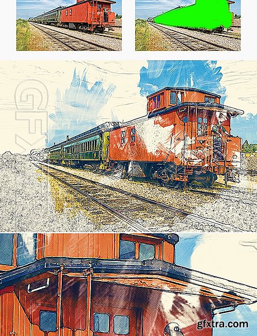 GraphicRiver - Watercolor & Pencil Photoshop Action 16578913