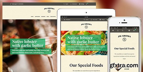 ThemeForest - Aroma v1.0.6 - Responsive Magento Restaurant Theme - 9376142