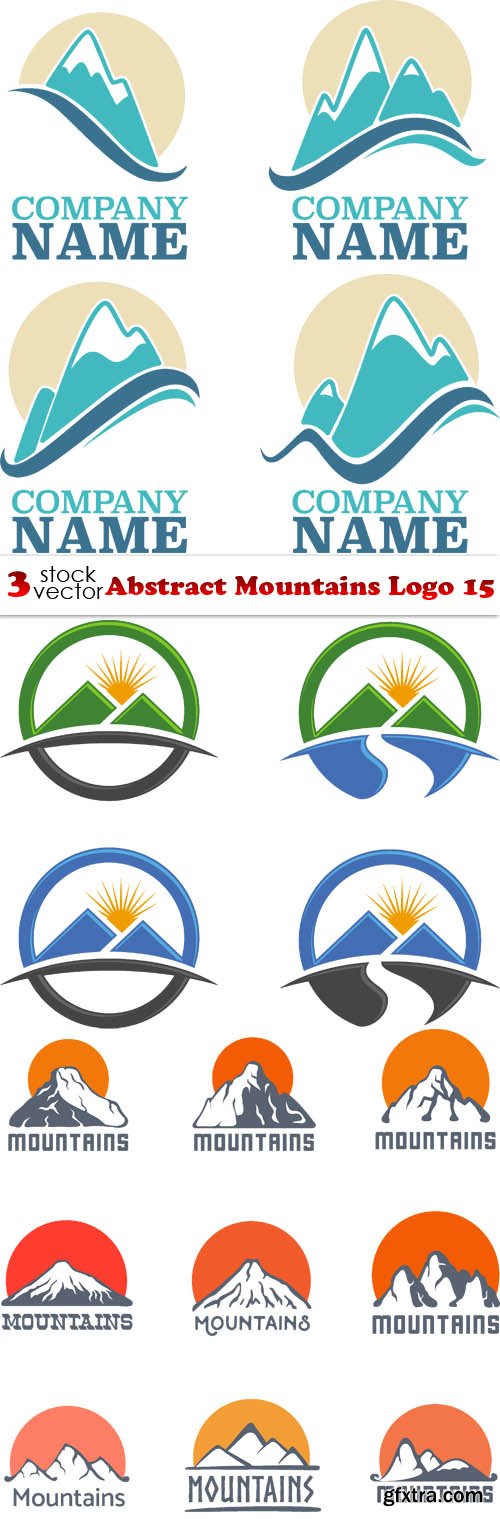 Vectors - Abstract Mountains Logo 15