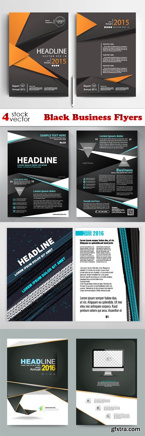 Vectors - Black Business Flyers