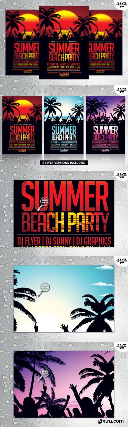 CM - 3in1 SUMMER BEACH Flyer Template 249176