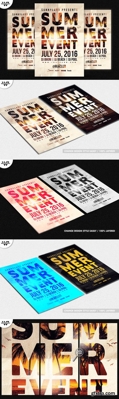 CM - SUMMER BEACH EVENT Flyer Template 611220