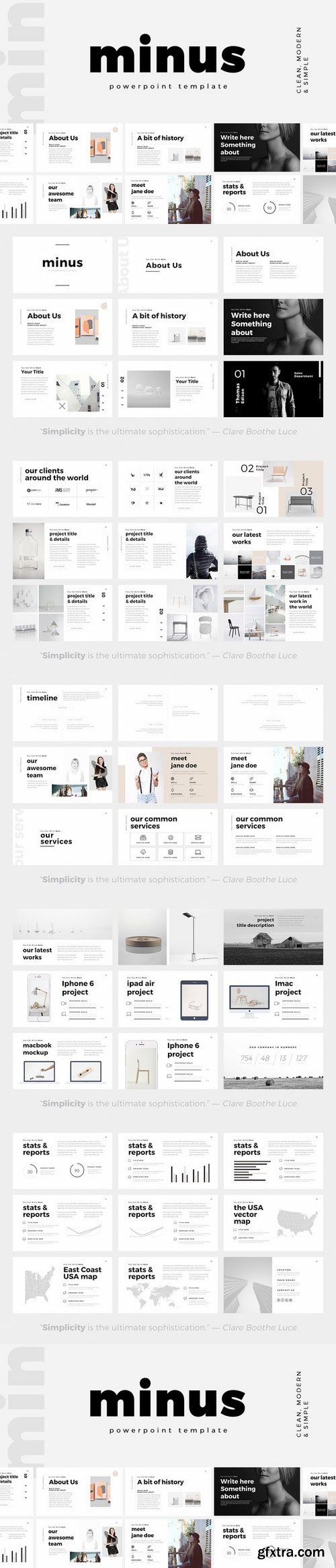 CM - Minus Minimal Powerpoint Template 614617