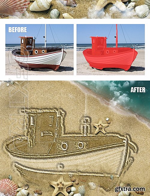 GraphicRiver - Draw in Sand Photoshop Action 16544305