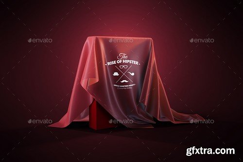 Graphicriver - Logo Mockup on Covered Box with Fabric - 16729532