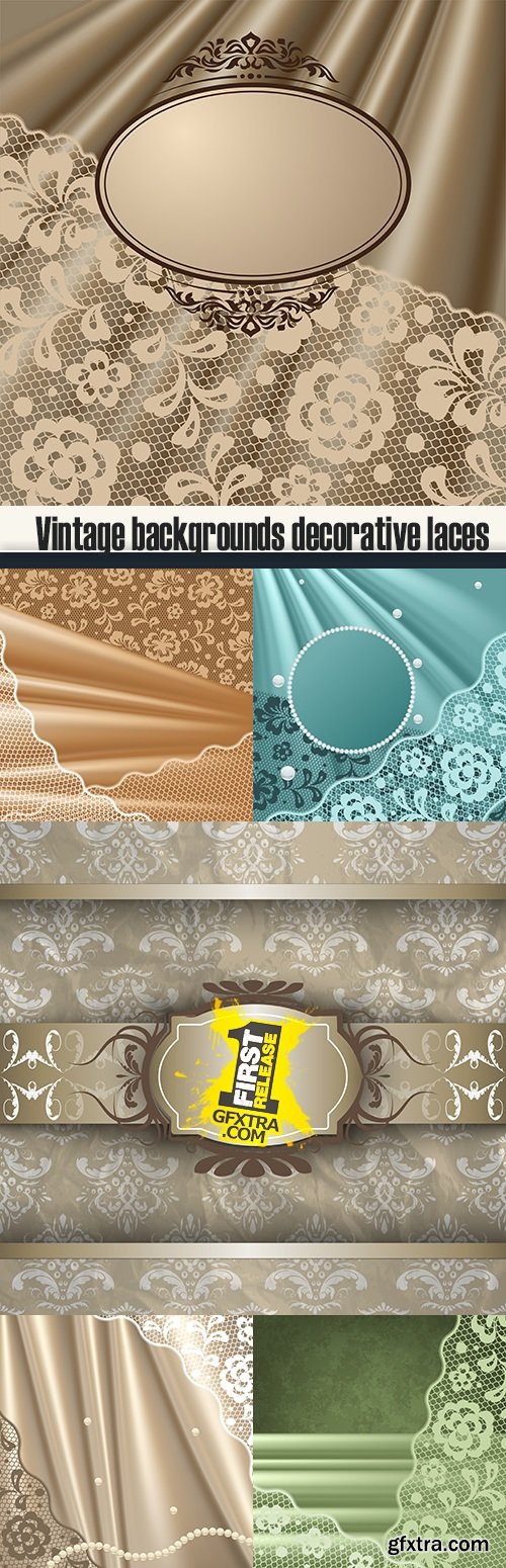 Vintage backgrounds decorative laces