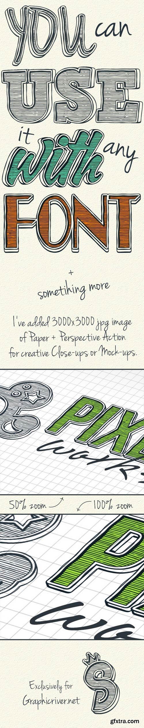 GraphicRiver - 3D Stroked Ink - Actions - 8037850