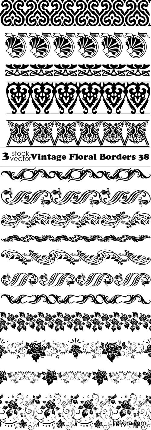 Vectors - Vintage Floral Borders 38