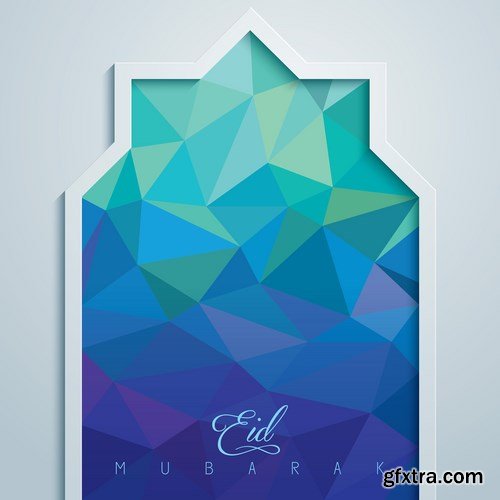 Eid Mubarak Papercut Style 14 - 48 EPS