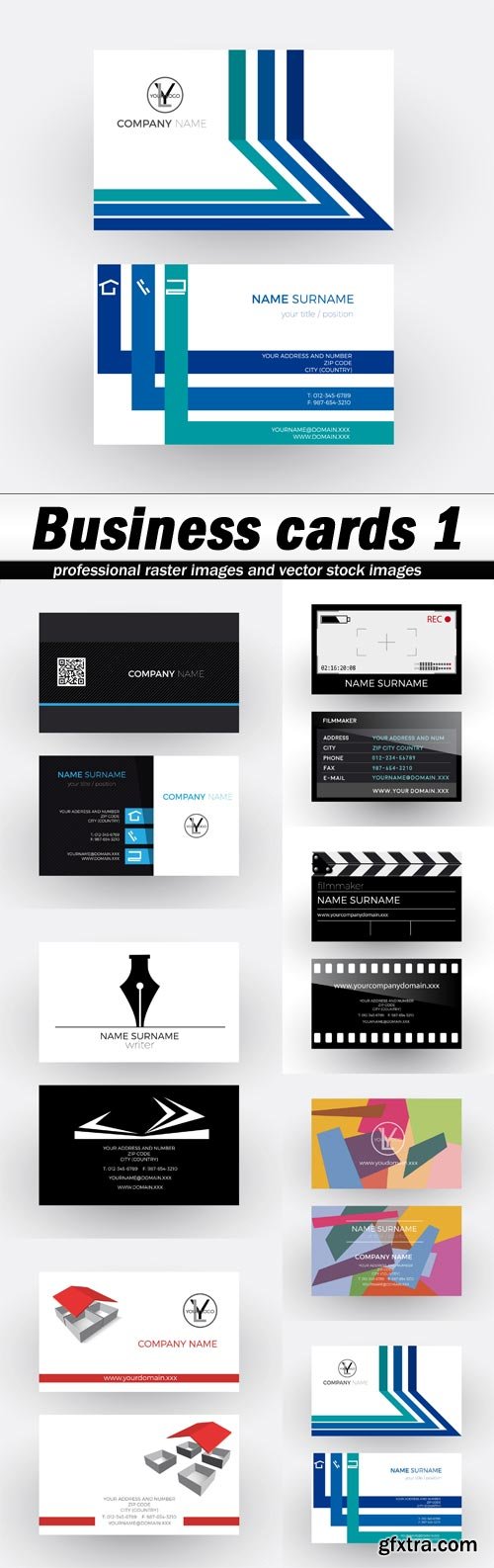 Business cards 1-7 EPS