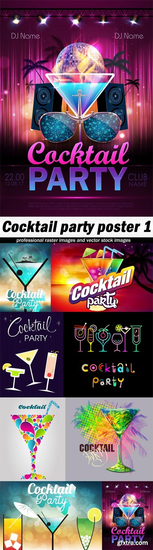 Cocktail party poster 1-8 EPS