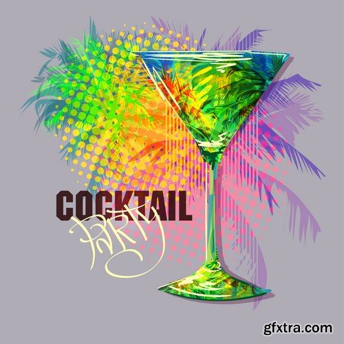 Cocktail party poster 1-8 EPS