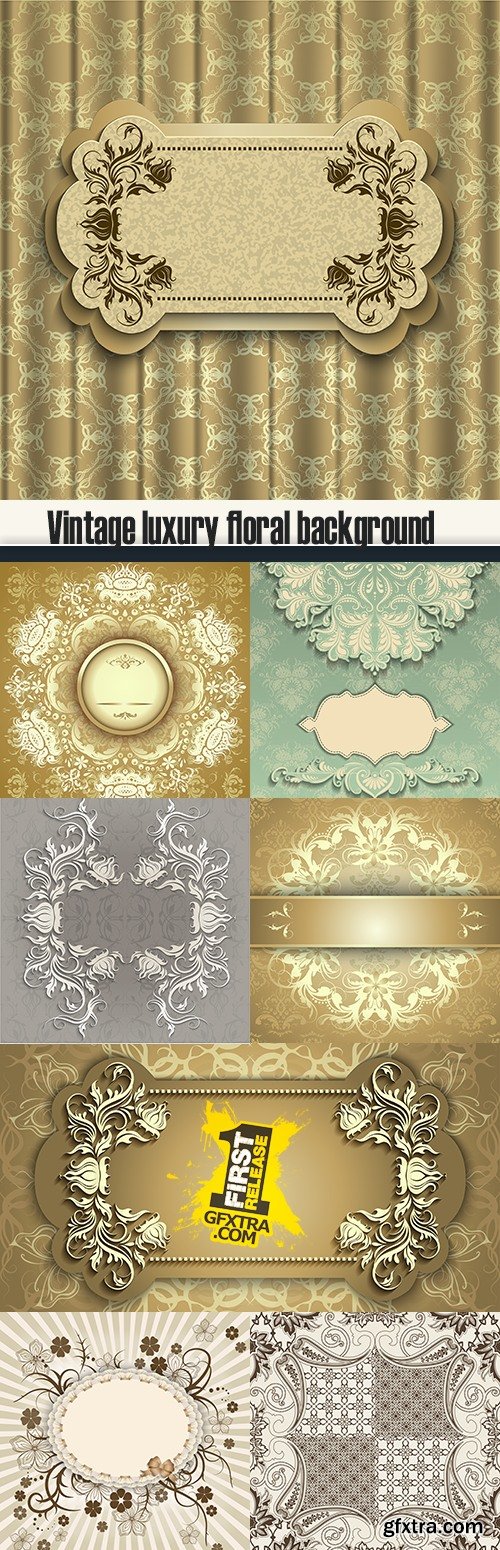 Vintage luxury floral background