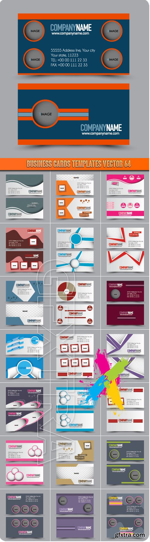 Business Cards Templates vector 64