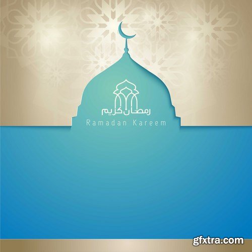 Eid Mubarak Papercut Style 15 - 58 EPS