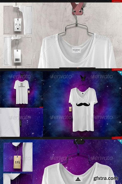 GraphicRiver Loose Shirt 5 Scenes Mock-up 7819730