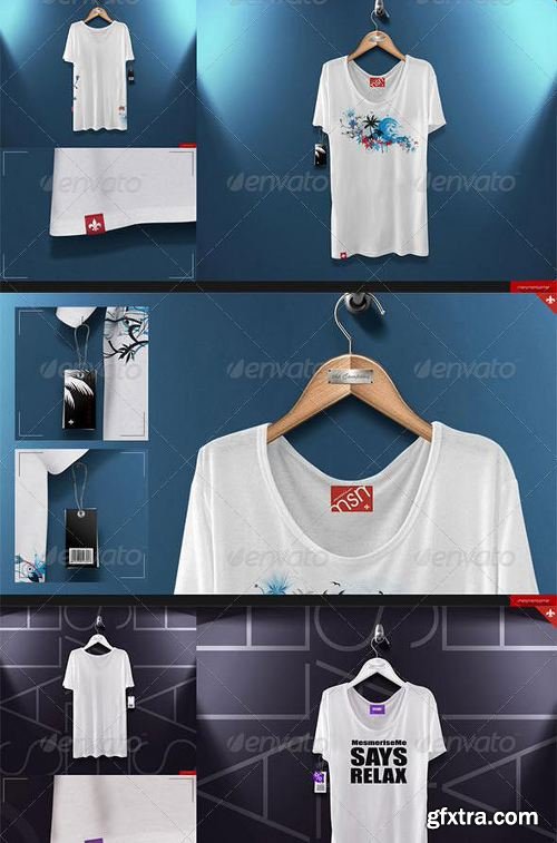 GraphicRiver Loose Shirt 5 Scenes Mock-up 7819730