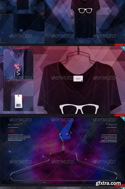 GraphicRiver Loose Shirt 5 Scenes Mock-up 7819730