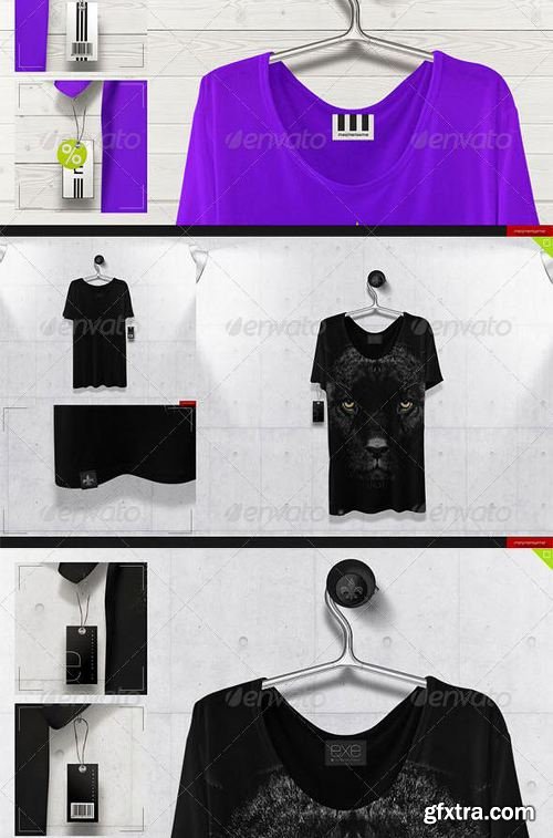 GraphicRiver Loose Shirt 5 Scenes Mock-up 7819730