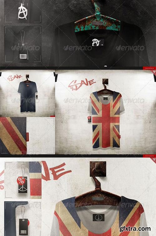 GraphicRiver Loose Shirt 5 Scenes Mock-up 7819730