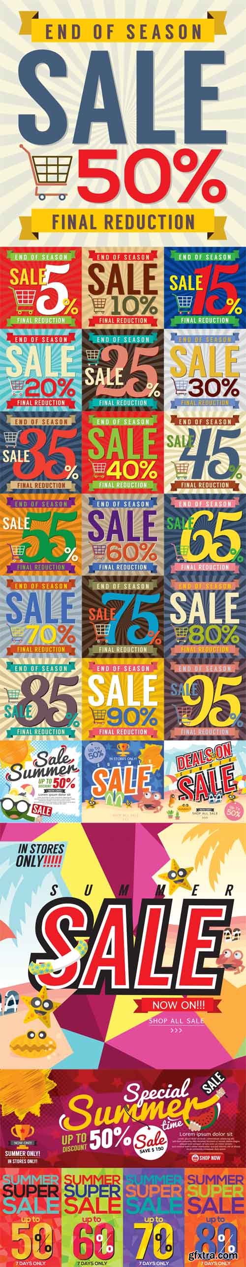 Vector Set - Season Sale Illustrations