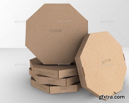 Download Graphicriver Packaging Mock Up Octagon Pizza Box 16687742 Gfxtra PSD Mockup Templates