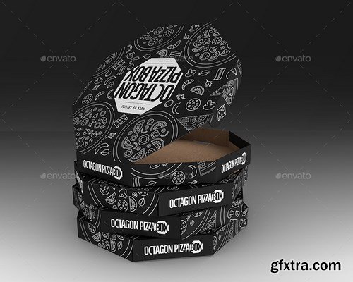 Graphicriver Packaging Mock Up Octagon Pizza Box 16687742 Gfxtra