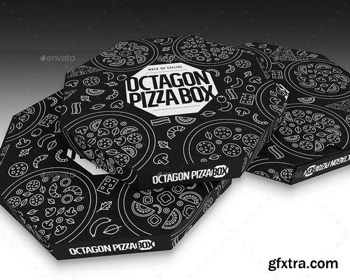 Download Graphicriver Packaging Mock Up Octagon Pizza Box 16687742 Gfxtra PSD Mockup Templates