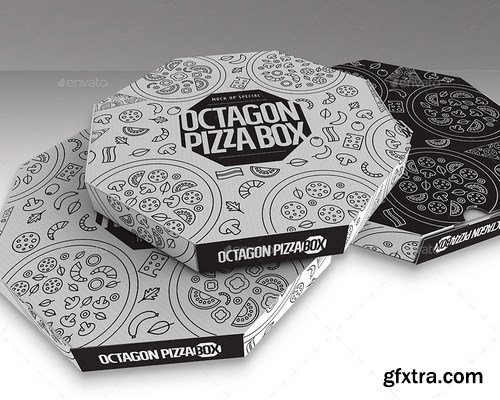 Download Graphicriver Packaging Mock Up Octagon Pizza Box 16687742 Gfxtra PSD Mockup Templates