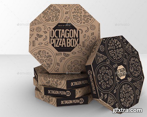 Download Graphicriver Packaging Mock Up Octagon Pizza Box 16687742 Gfxtra PSD Mockup Templates