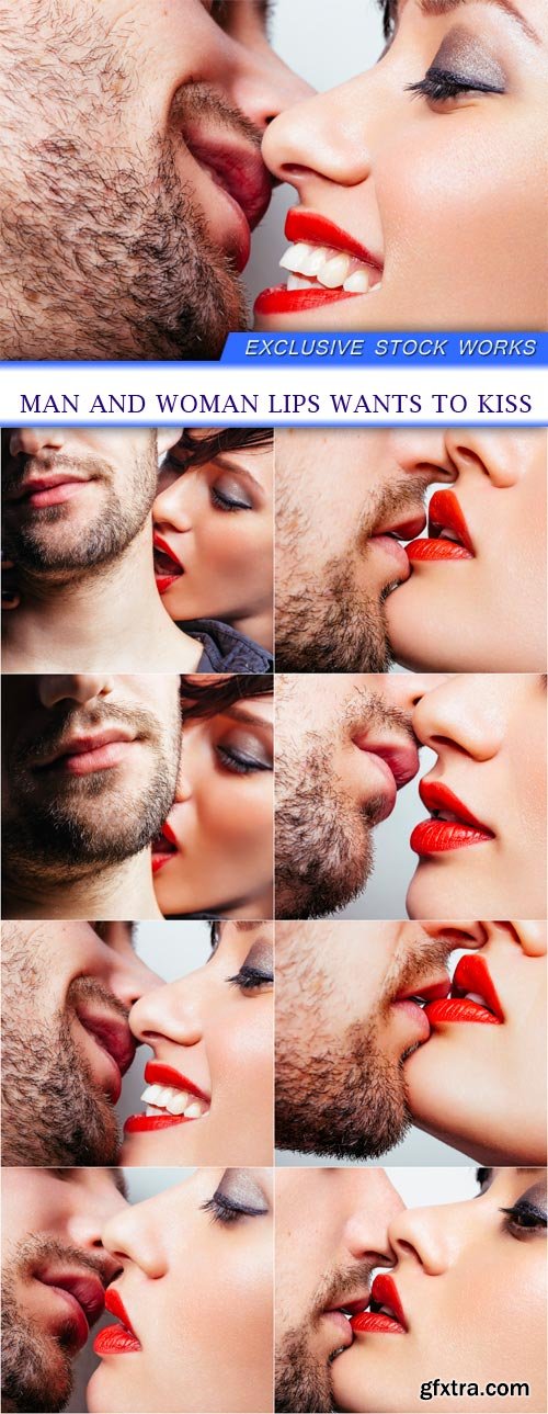 Man and woman lips wants to kiss 8x JPEG