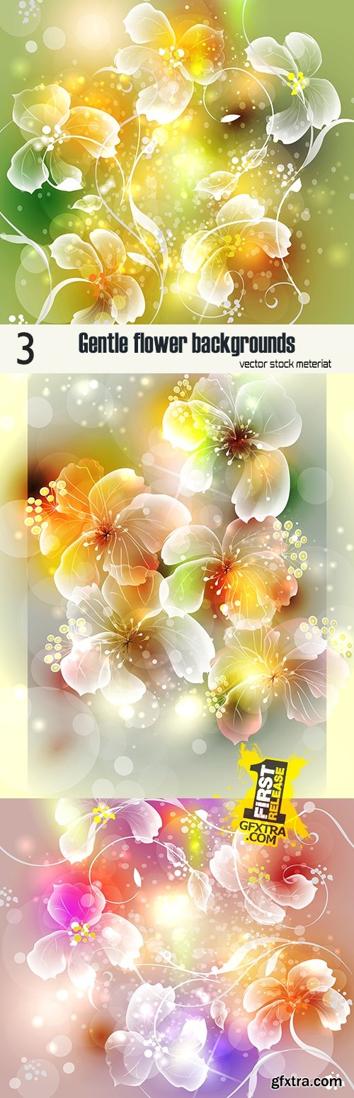 Gentle flower backgrounds