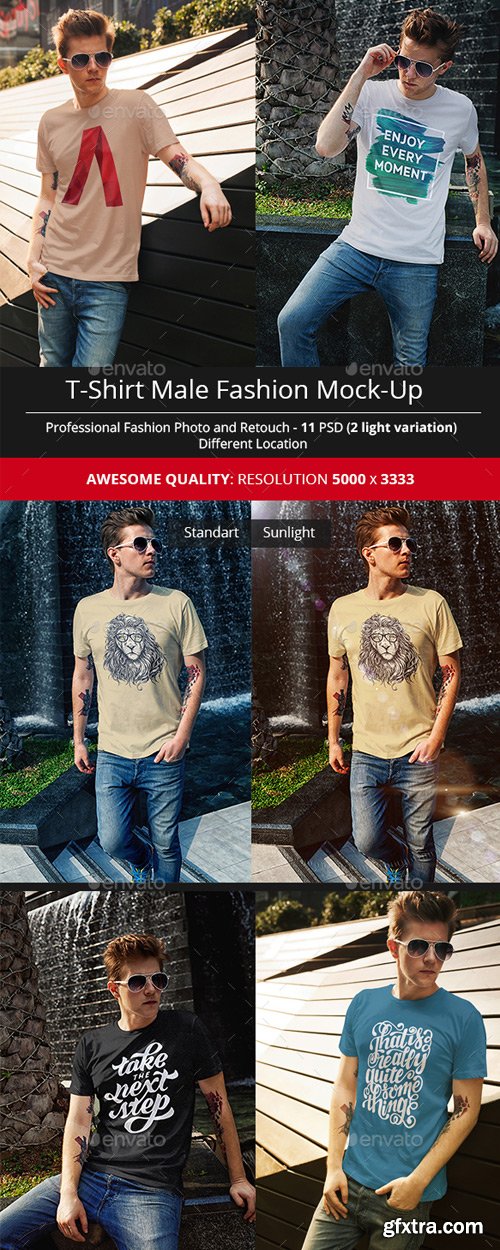 GraphicRiver - Male T-Shirt Fashion Mock-Up - 16659898