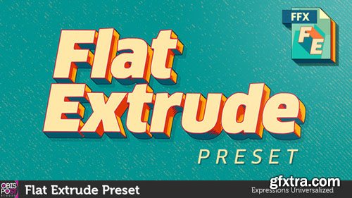 Videohive - Flat Extrude Preset - 12007814