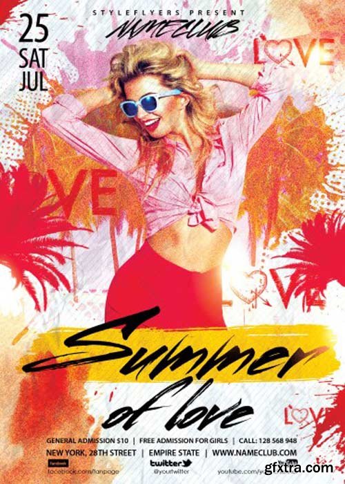 Summer Of Love PSD Flyer Template