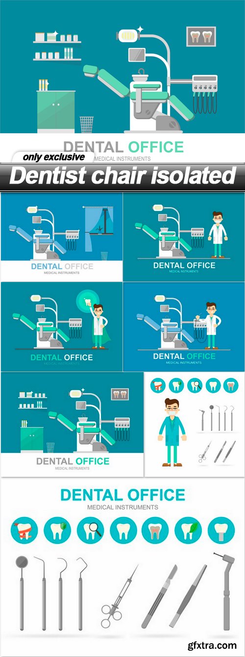 Dentist chair isolated - 7 EPS