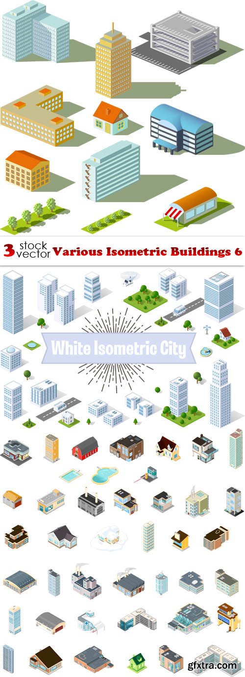 Vectors - Various Isometric Buildings 6