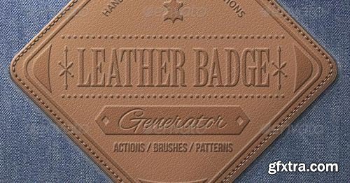 Graphicriver - Leather Badge Generator - Photoshop Actions 8376002