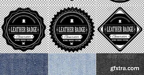 Graphicriver - Leather Badge Generator - Photoshop Actions 8376002