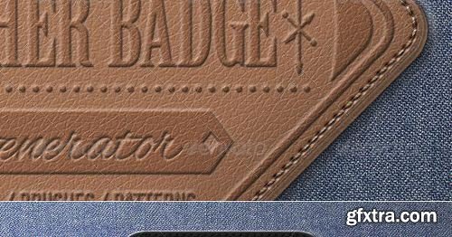 Graphicriver - Leather Badge Generator - Photoshop Actions 8376002