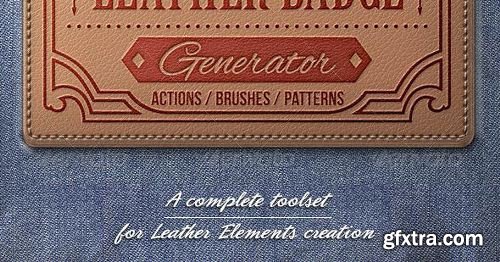 Graphicriver - Leather Badge Generator - Photoshop Actions 8376002