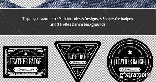 Graphicriver - Leather Badge Generator - Photoshop Actions 8376002