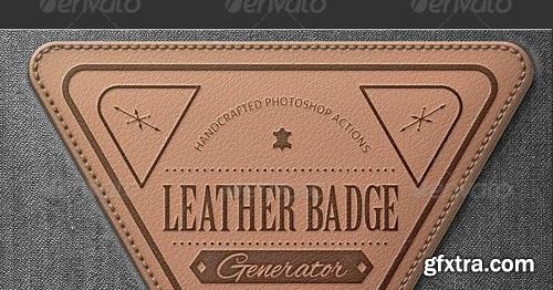 Graphicriver - Leather Badge Generator - Photoshop Actions 8376002