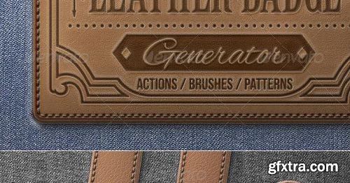 Graphicriver - Leather Badge Generator - Photoshop Actions 8376002