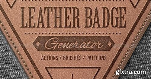 Graphicriver - Leather Badge Generator - Photoshop Actions 8376002