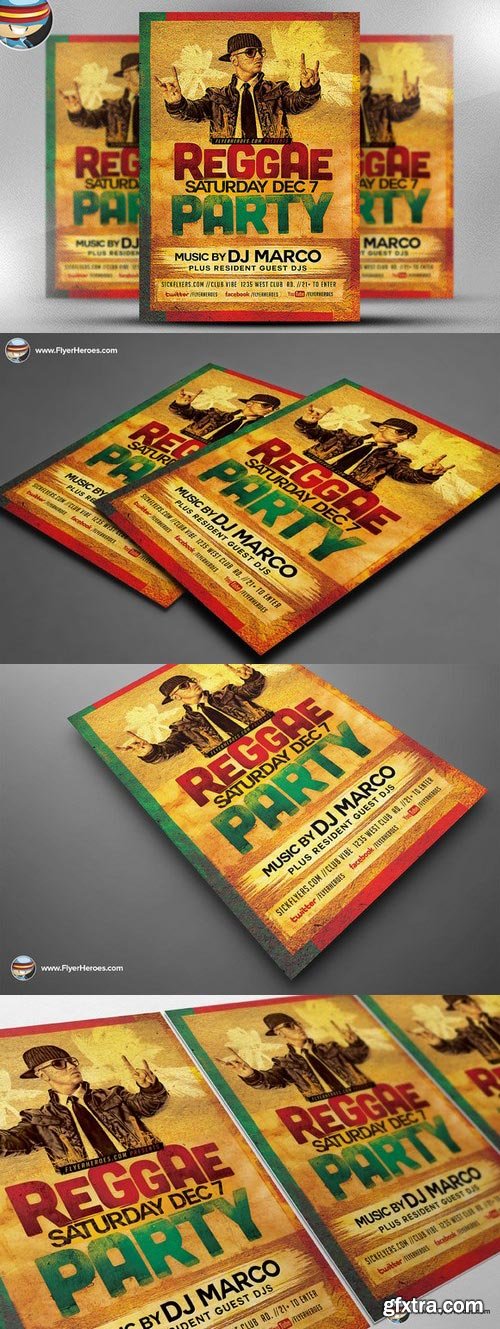 CM - Reggae Party Flyer Template 464820