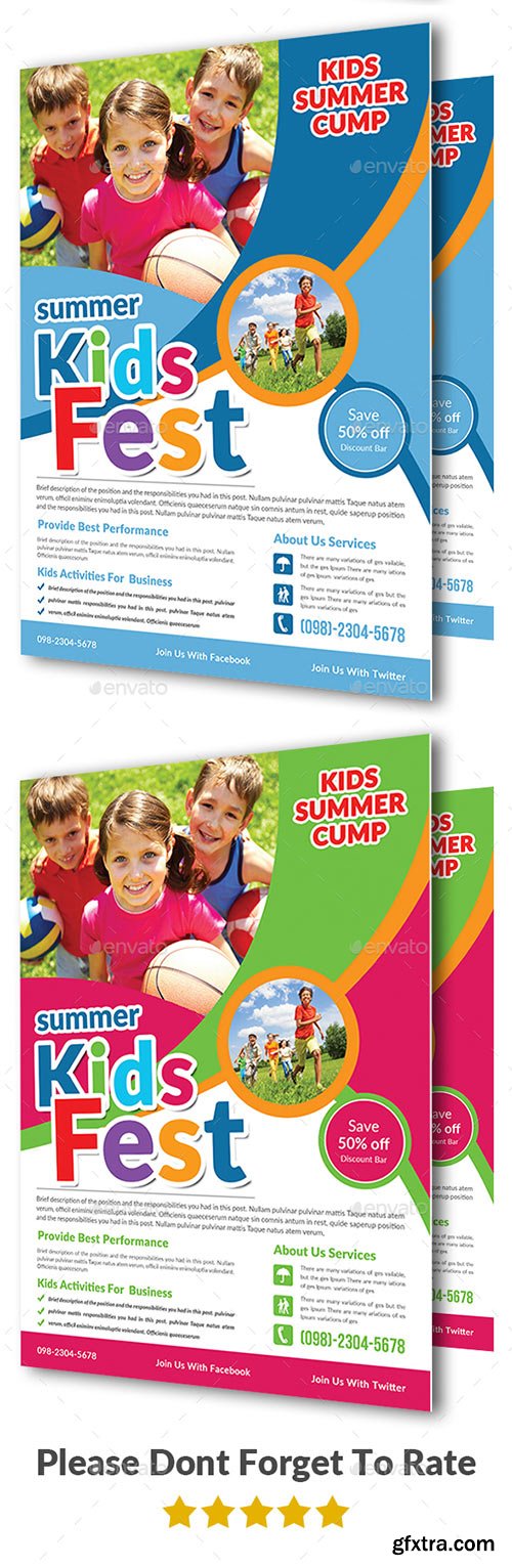 GraphicRiver - Kids Summer Camp Flyers 16048949