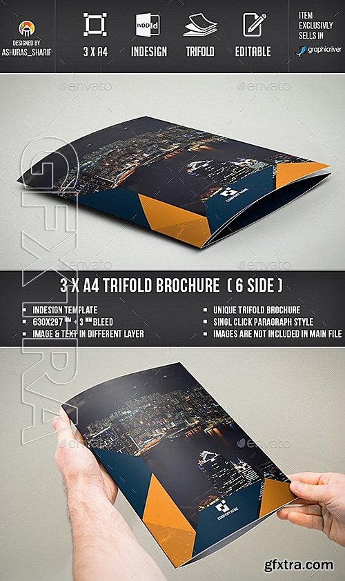 GraphicRiver - 3xA4 Trifold Brochure 12253145