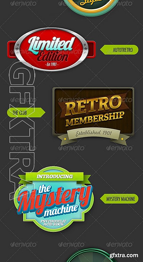 GraphicRiver - 8 Retro Vintage badges 2 471447