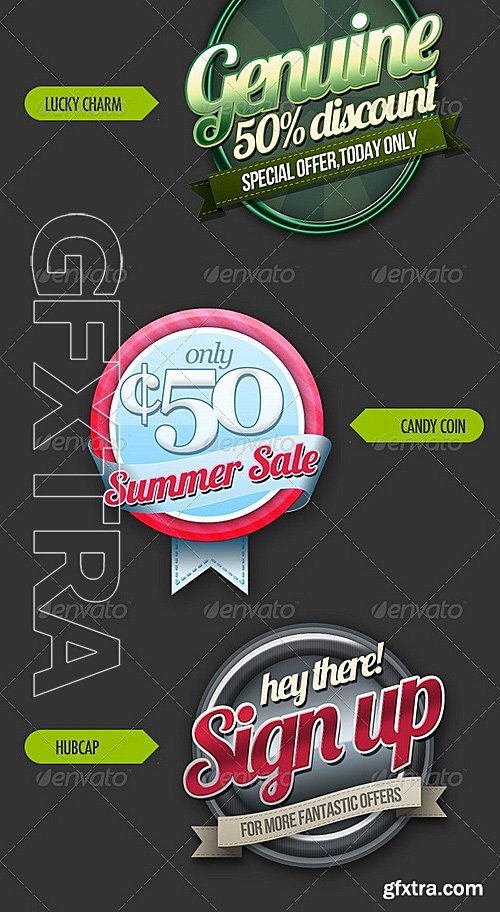 GraphicRiver - 8 Retro Vintage badges 2 471447